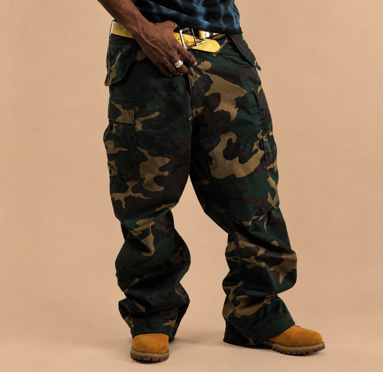 Pure Soulja Camouflage Utility Cargo — supplied front photograph