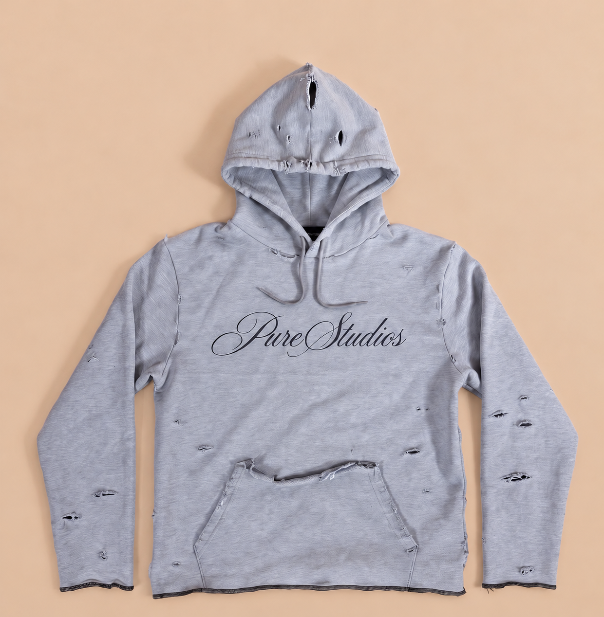 Worn Theory Script Hoodie — supplied front photograph