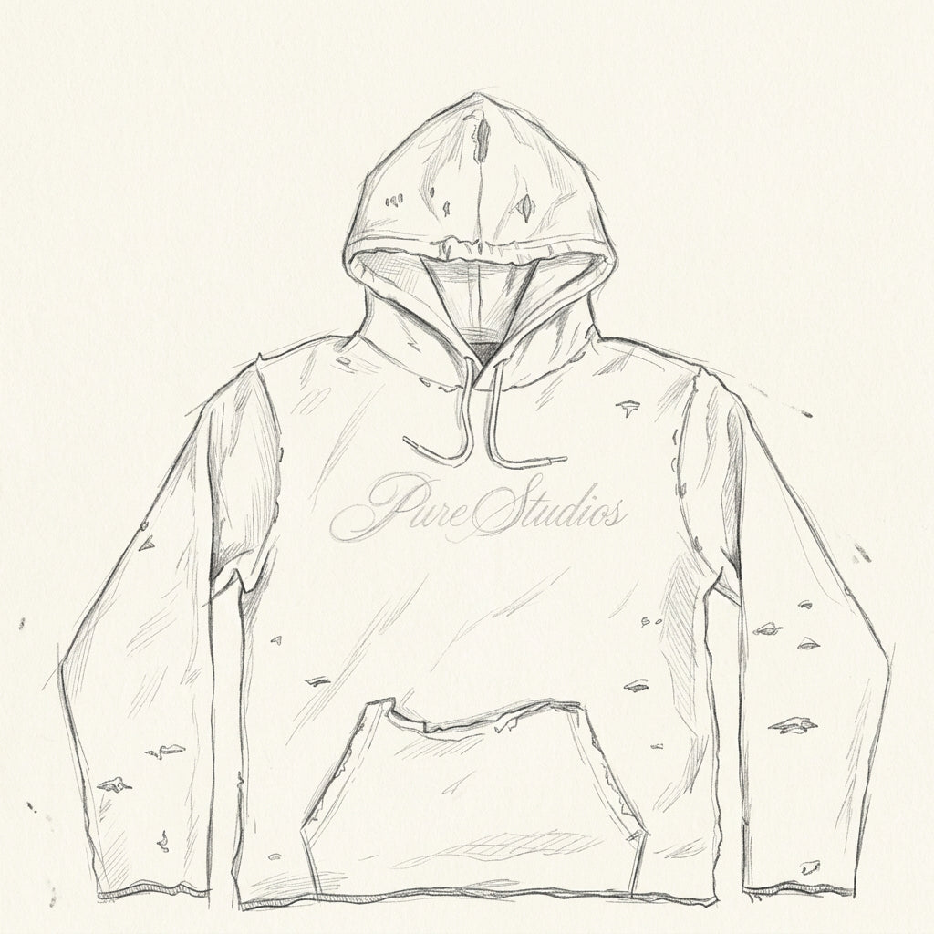 Worn Theory Script Hoodie — pencil study