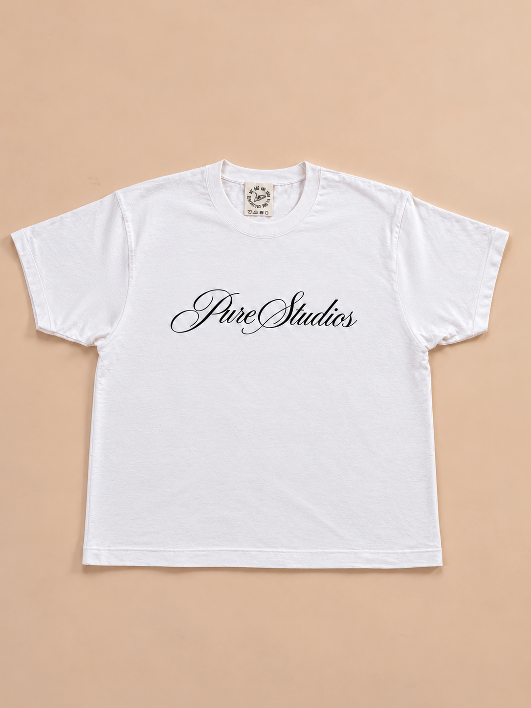 Pure Script Tee — supplied front photograph